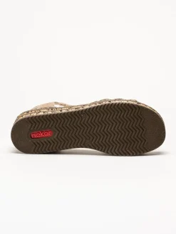 Rieker - Guldfärgade sandaletter