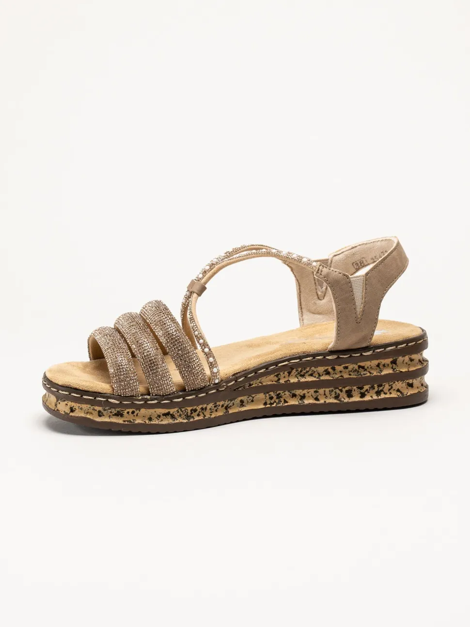 Rieker - Guldfärgade sandaletter