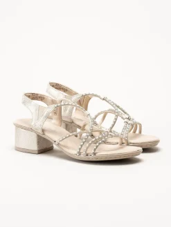 Rieker - Guldfärgade sandaletter