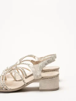 Rieker - Guldfärgade sandaletter
