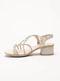Rieker - Guldfärgade sandaletter