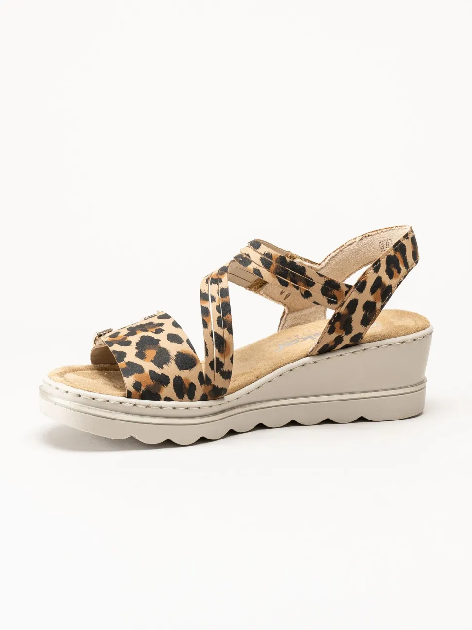 Rieker - Leopardmönstrade sandaletter
