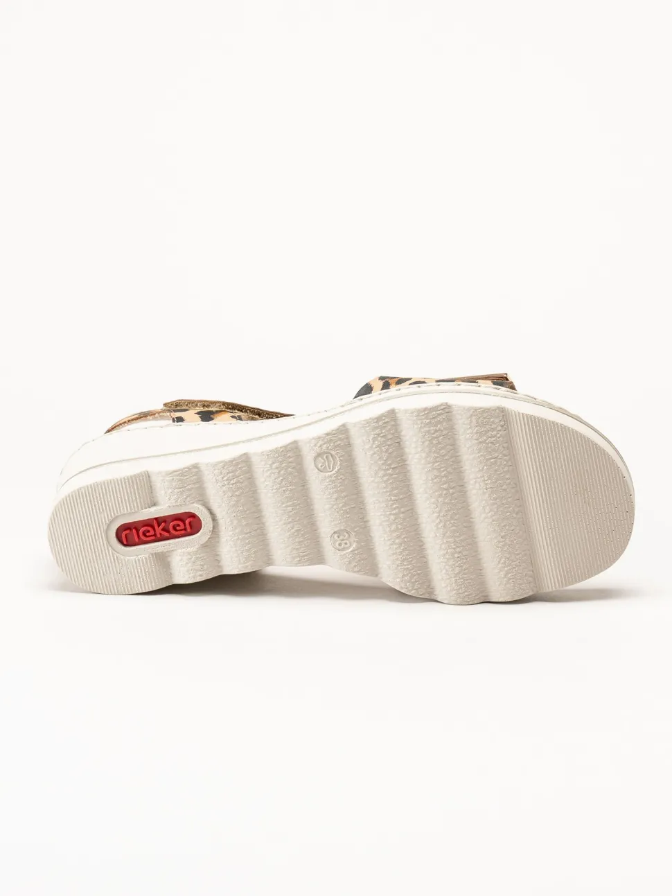 Rieker - Leopardmönstrade sandaletter
