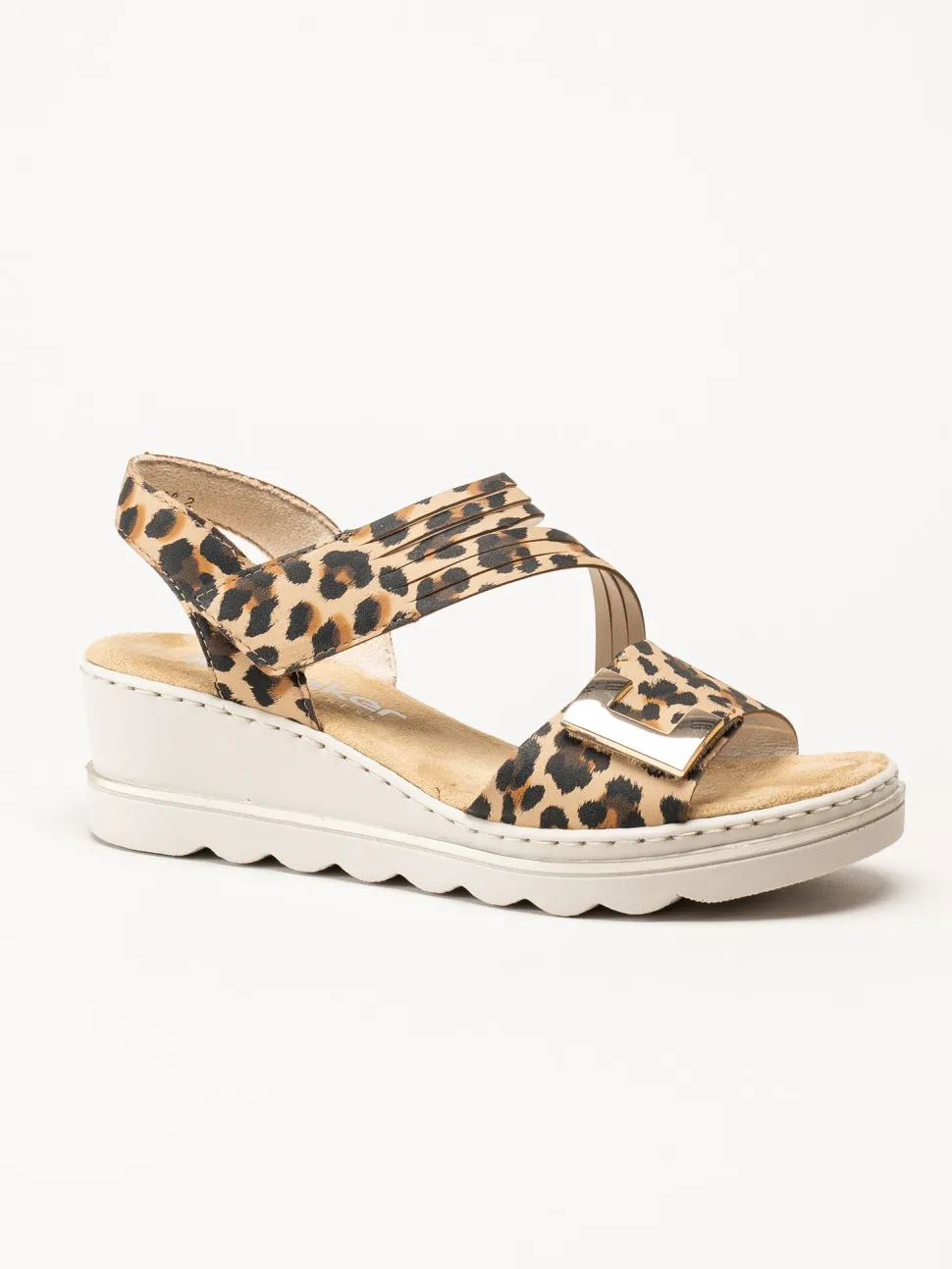 Rieker - Leopardmönstrade sandaletter