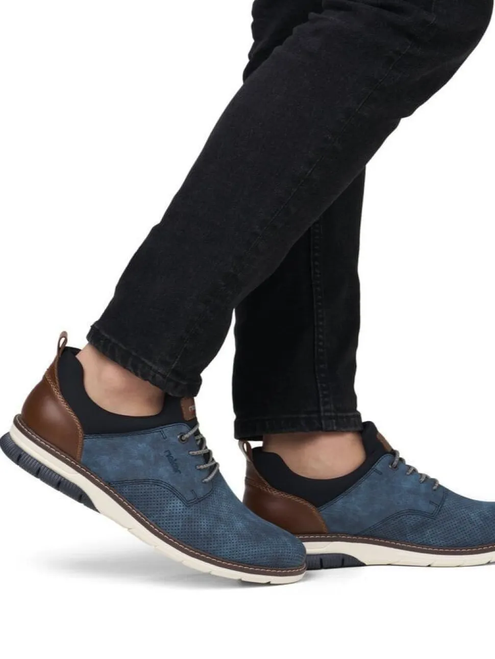Rieker - Ljusblå slip on sneakers