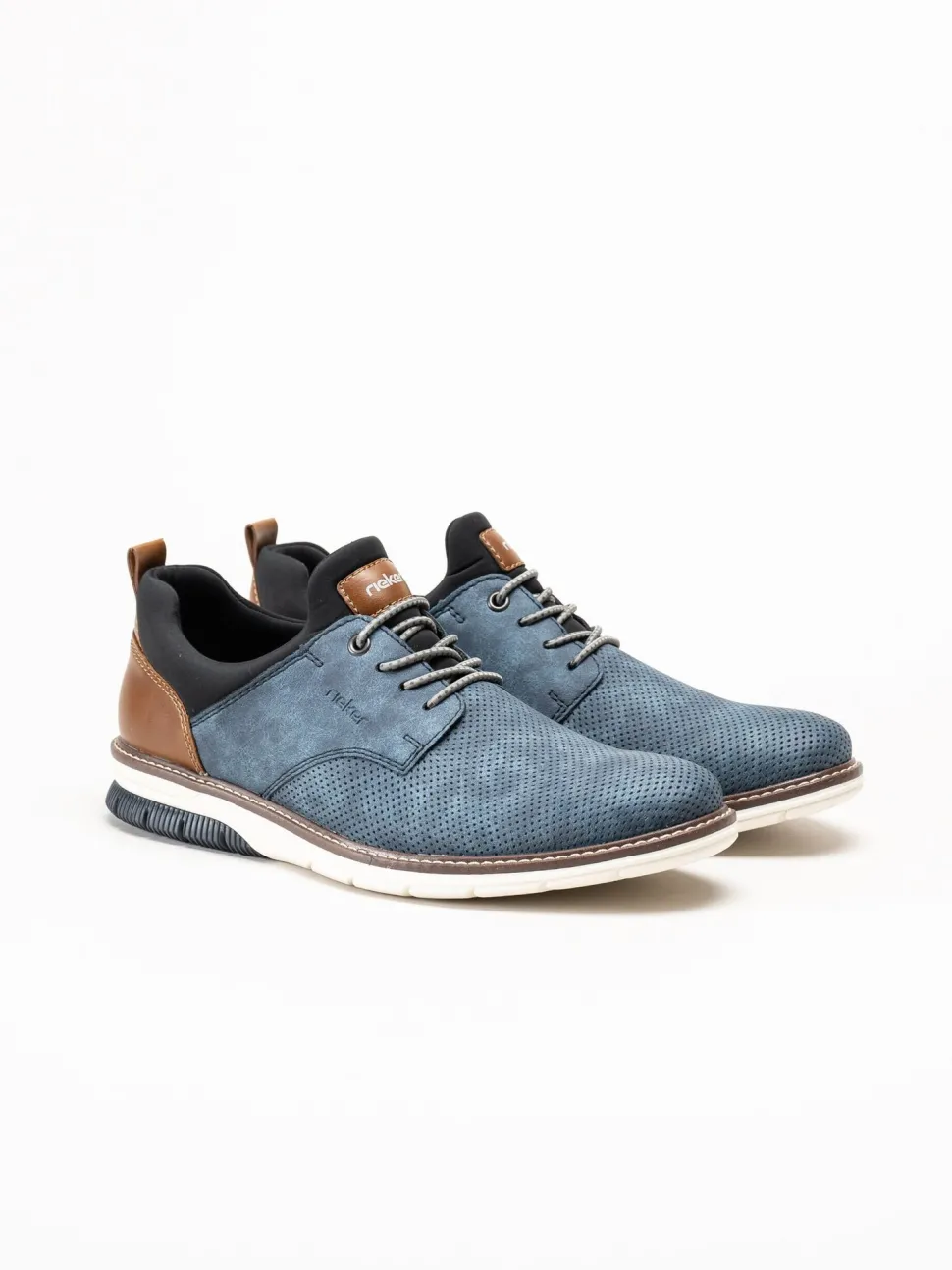 Rieker - Ljusblå slip on sneakers