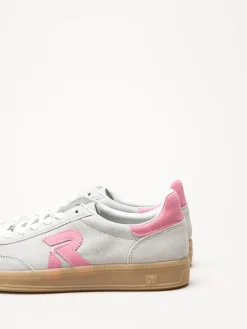 Rieker - Ljusgrön sneakers i mocka
