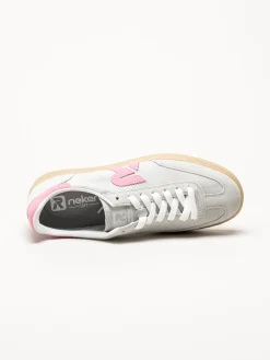 Rieker - Ljusgrön sneakers i mocka
