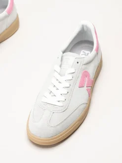 Rieker - Ljusgrön sneakers i mocka
