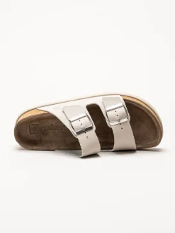 Rieker - Ljusgrå sandaler i nubuck