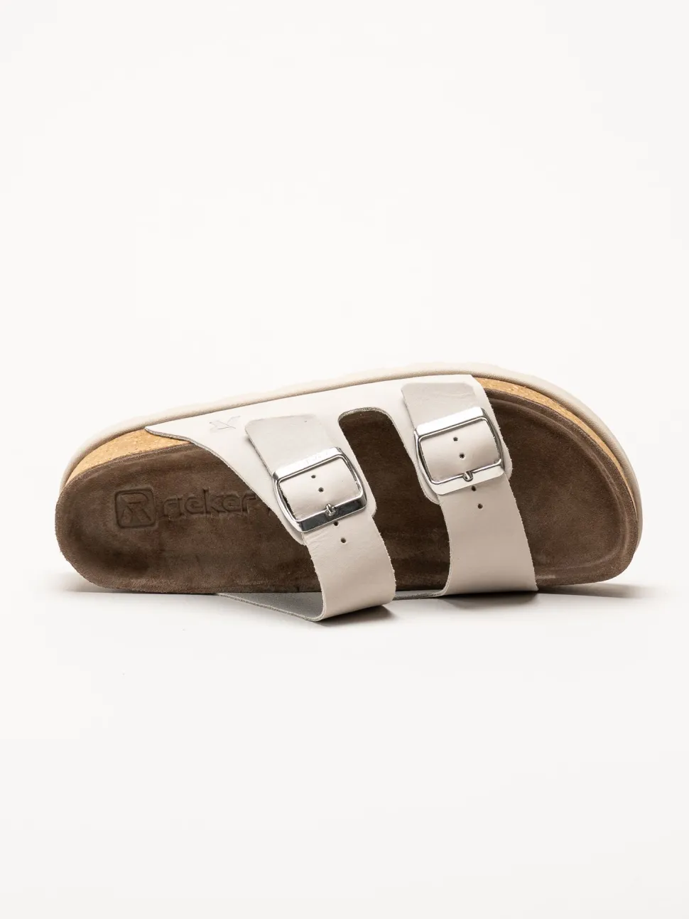 Rieker - Ljusgrå sandaler i nubuck