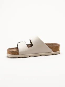 Rieker - Ljusgrå sandaler i nubuck