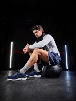 Rieker - Marinblå sneakers i mesh