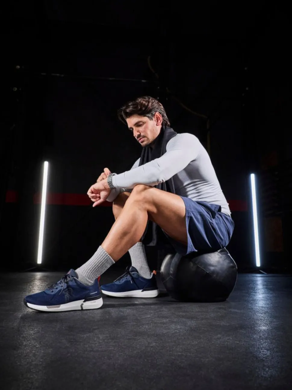 Rieker - Marinblå sneakers i mesh