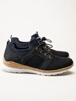 Rieker - Mörkblå slip on sneakers