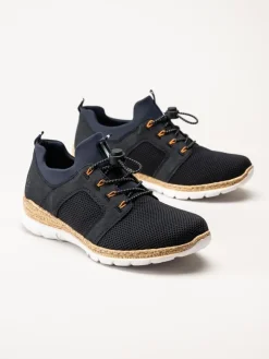 Rieker - Mörkblå slip on sneakers