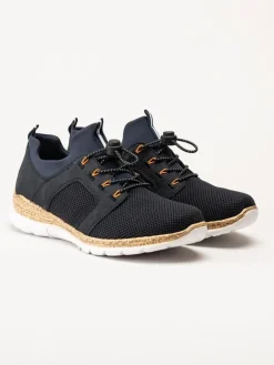Rieker - Mörkblå slip on sneakers