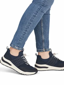Rieker - Mörkblå slip on sneakers