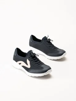 Rieker - Mörkblå slip on sneakers