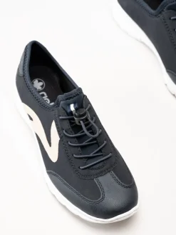 Rieker - Mörkblå slip on sneakers