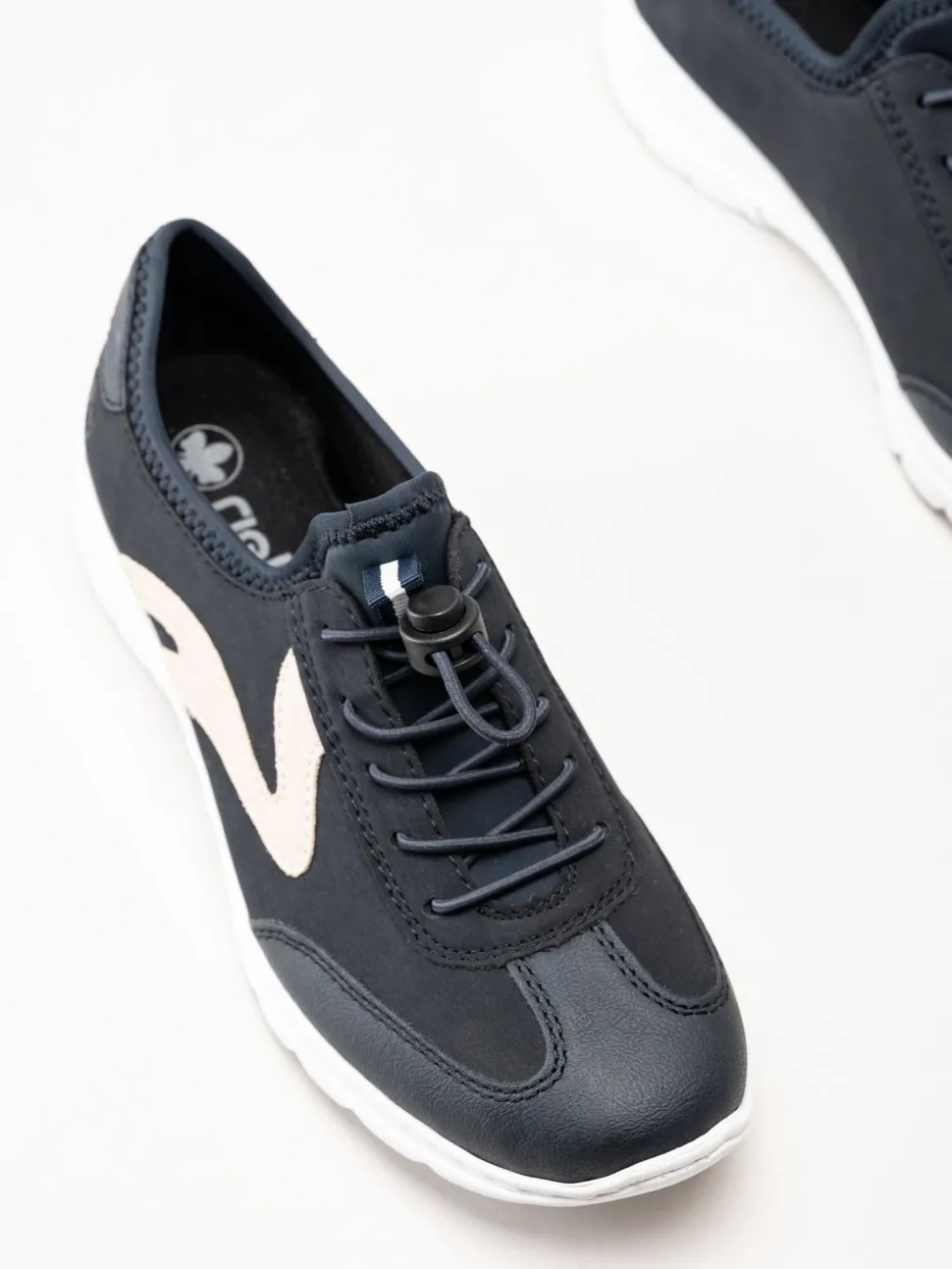 Rieker - Mörkblå slip on sneakers