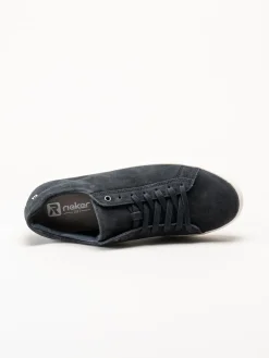 Rieker - Mörkblå sneakers i mocka