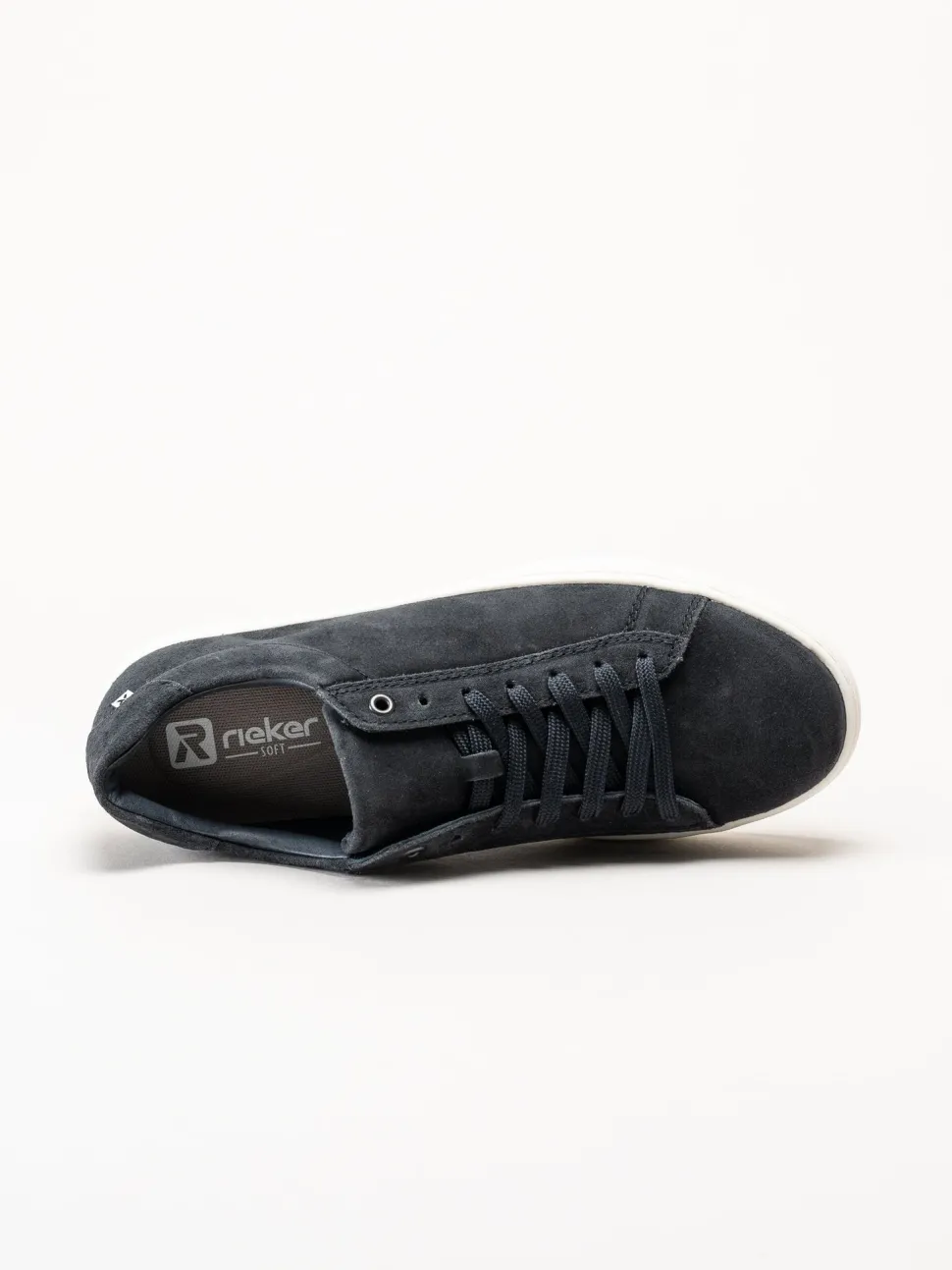 Rieker - Mörkblå sneakers i mocka
