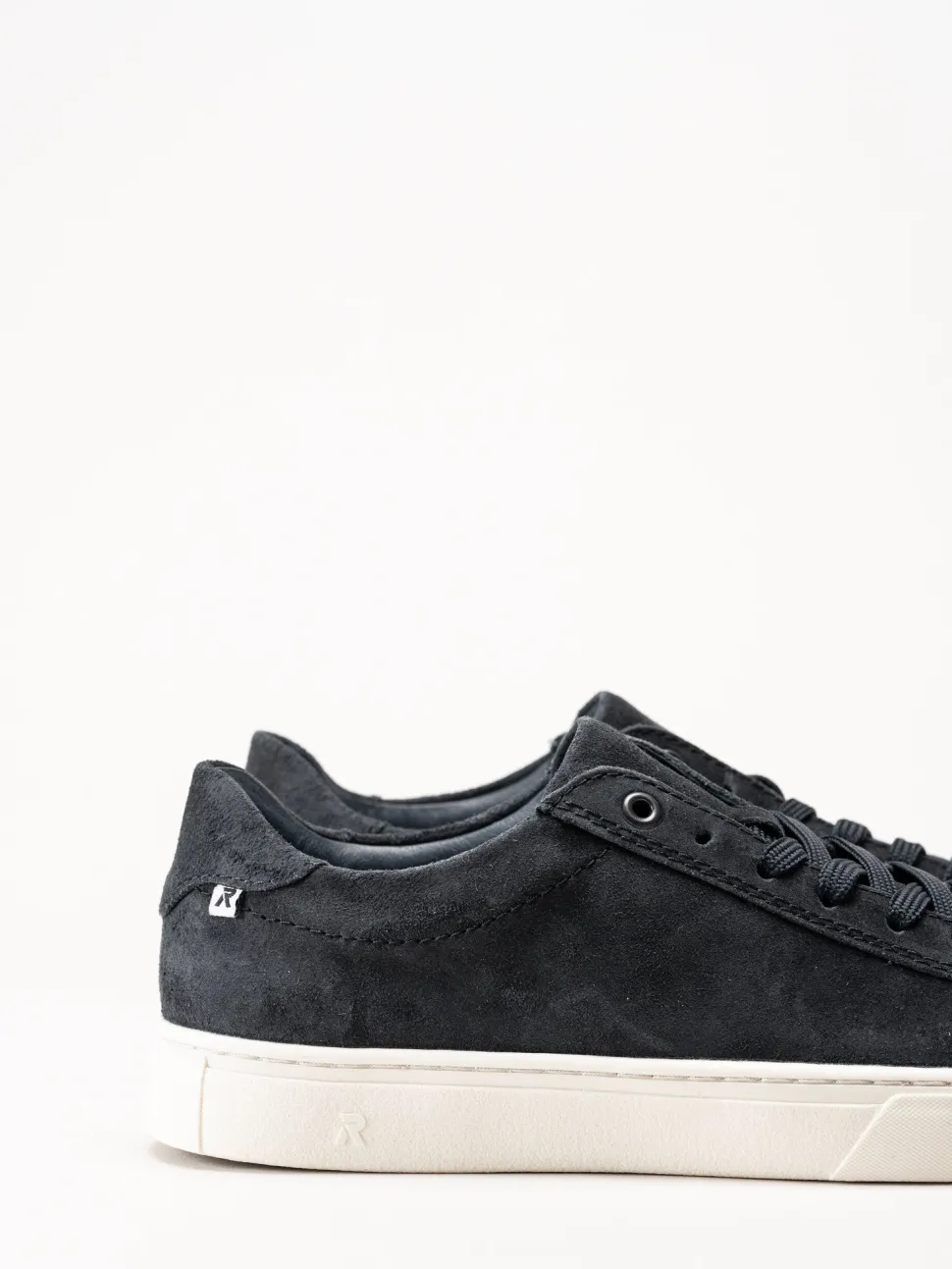 Rieker - Mörkblå sneakers i mocka