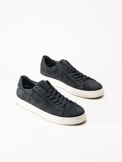 Rieker - Mörkblå sneakers i mocka