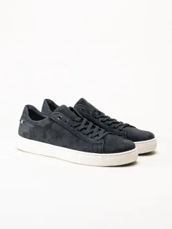 Rieker - Mörkblå sneakers i mocka
