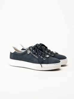 Rieker - Mörkblå sneakers med dragkedja