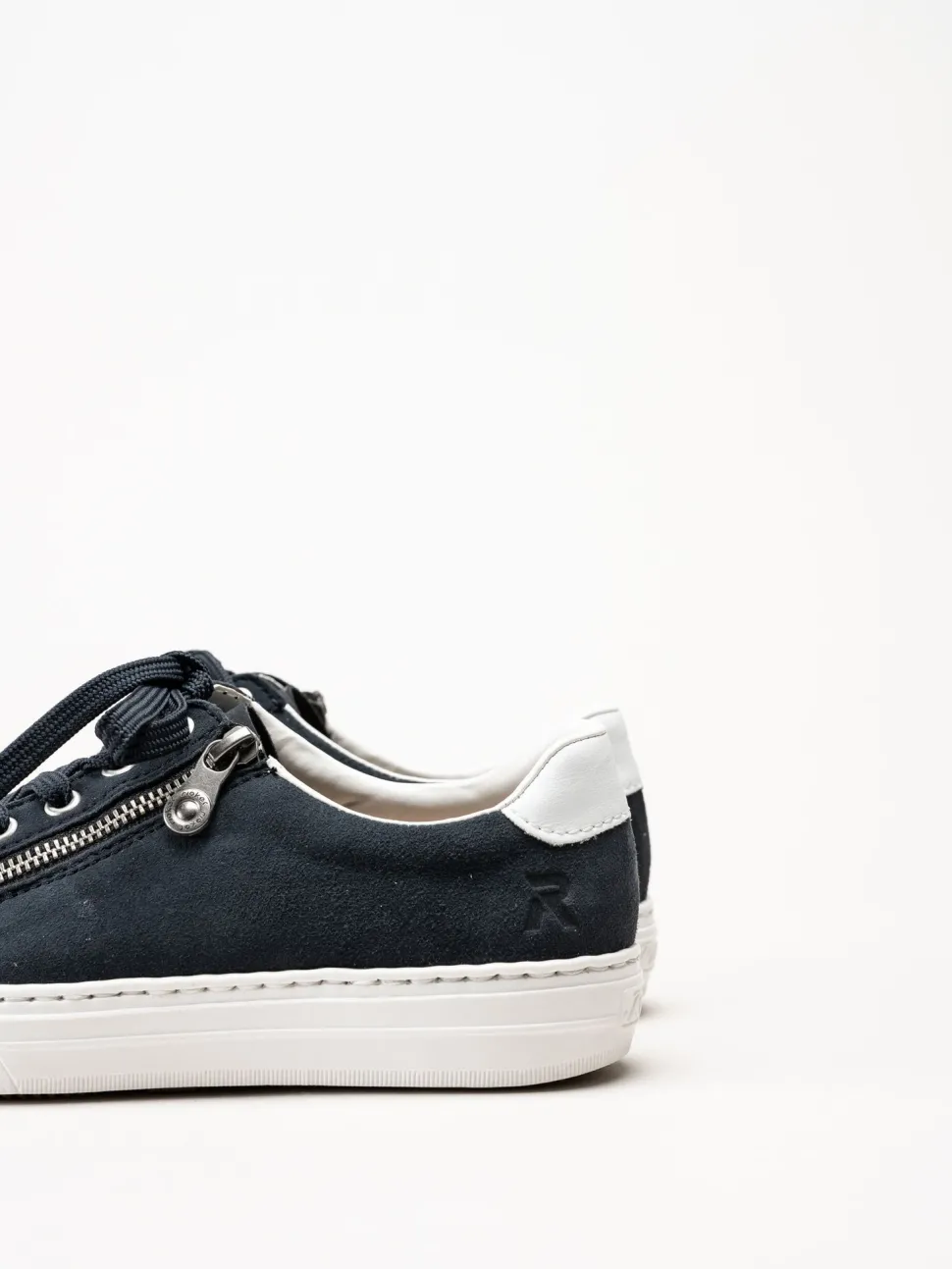 Rieker - Mörkblå sneakers med dragkedja