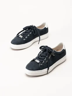 Rieker - Mörkblå sneakers med dragkedja