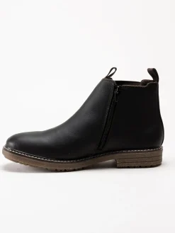 Rieker - Mörkbruna chelsea boots i oljat skinn