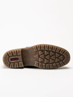 Rieker - Mörkbruna chelsea boots i oljat skinn
