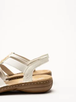 Rieker - Offwhite sandaler