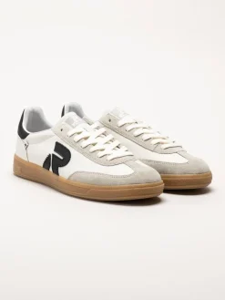 Rieker - Off white sneakers i skinn