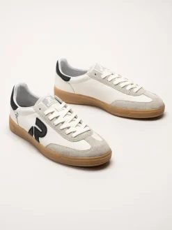 Rieker - Off white sneakers i skinn