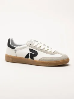 Rieker - Off white sneakers i skinn