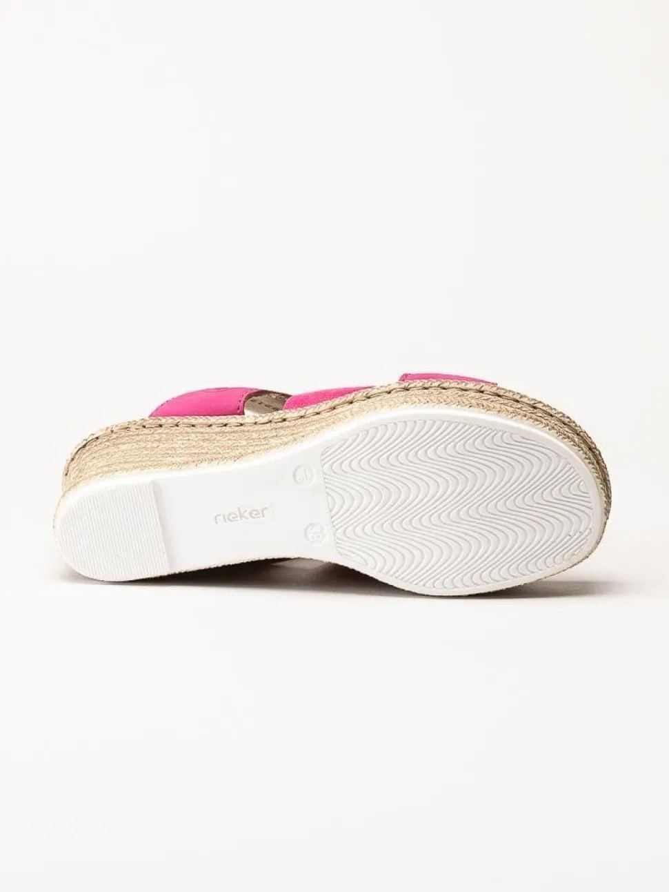 Rieker - Rosa slip in sandaletter med rosett