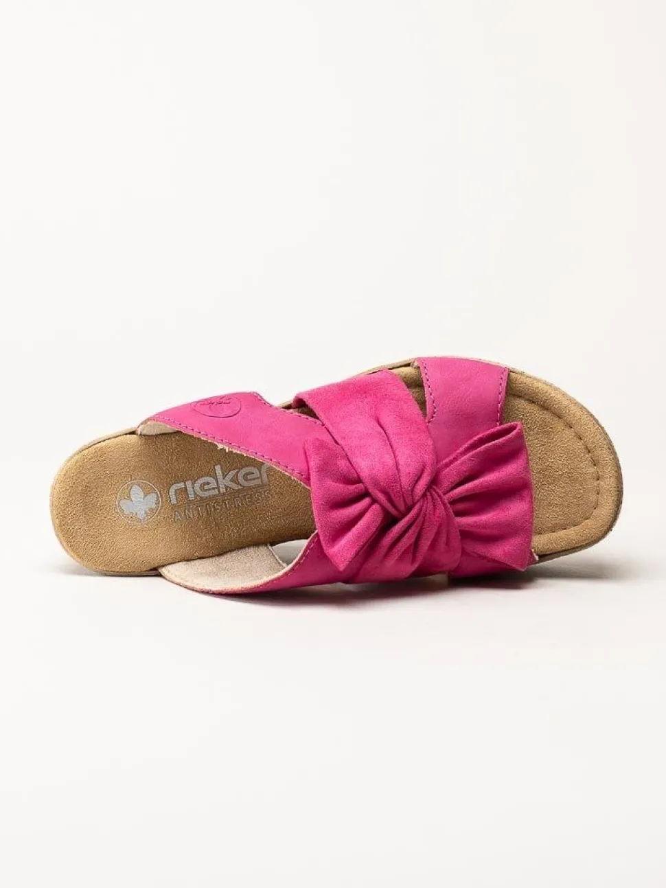 Rieker - Rosa slip in sandaletter med rosett