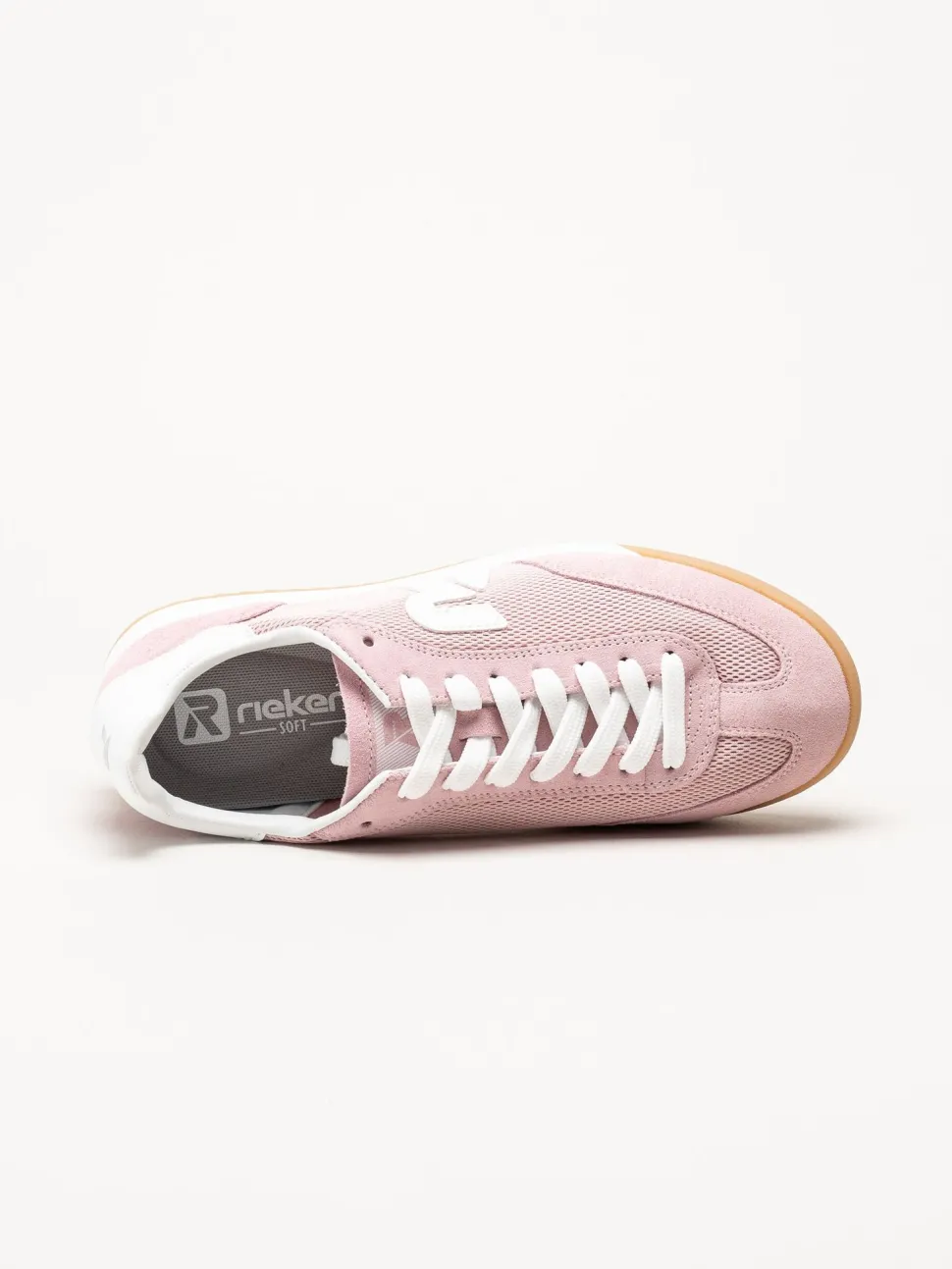 Rieker - Rosa sneakers i mocka