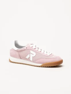 Rieker - Rosa sneakers i mocka