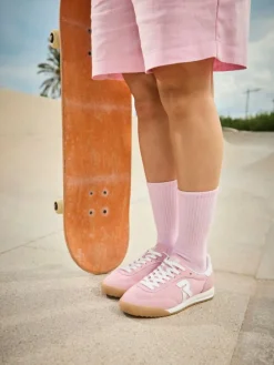 Rieker - Rosa sneakers i mocka