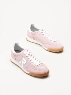 Rieker - Rosa sneakers i mocka
