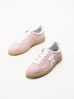 Rieker - Rosa sneakers i mocka