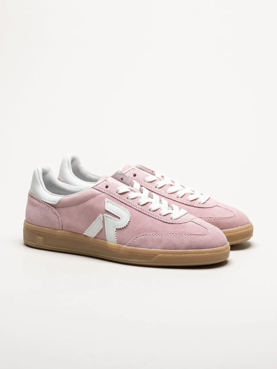 Rieker - Rosa sneakers i mocka