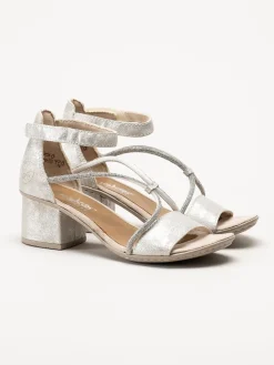 Rieker - Silverfärgade sandaletter
