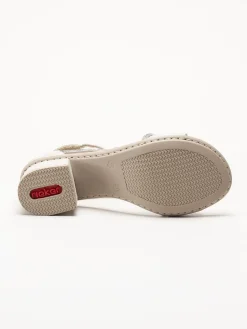 Rieker - Silverfärgade sandaletter