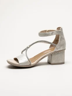 Rieker - Silverfärgade sandaletter